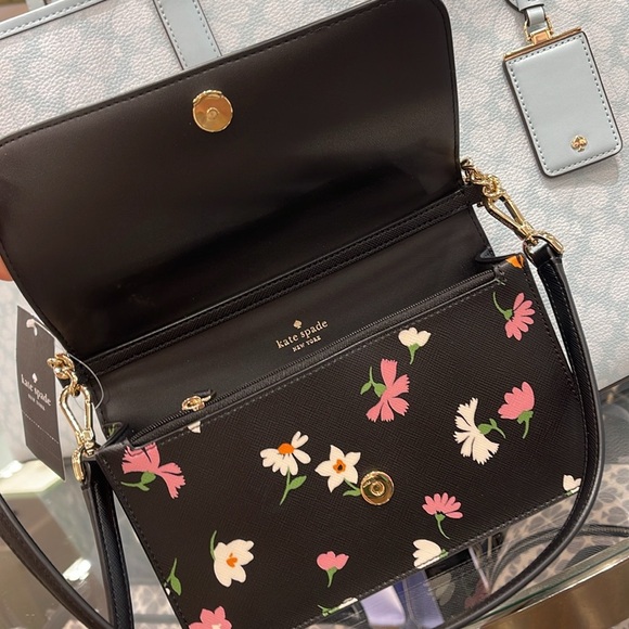 Kate Spade Madison Floral Waltz Small Flap Crossbody
Black Multi 
NWT - Picture 12 of 16